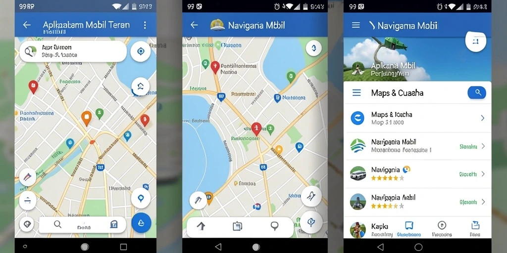 Tampilan antarmuka 99RP yang mendukung Navigasi Mobil.