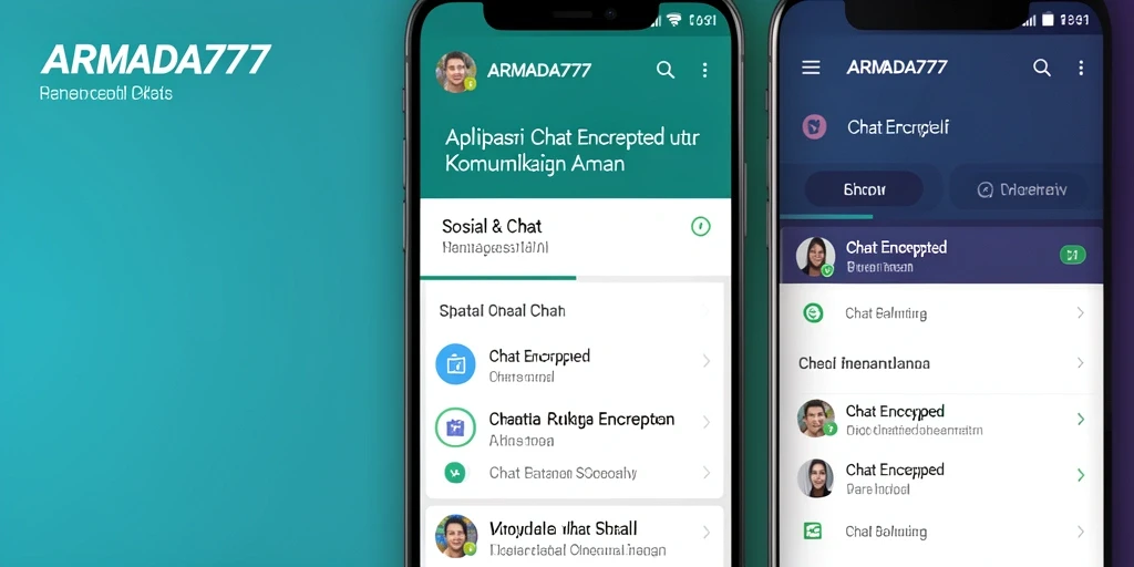 Antarmuka ARMADA777 yang menampilkan fitur Chat Encrypted.