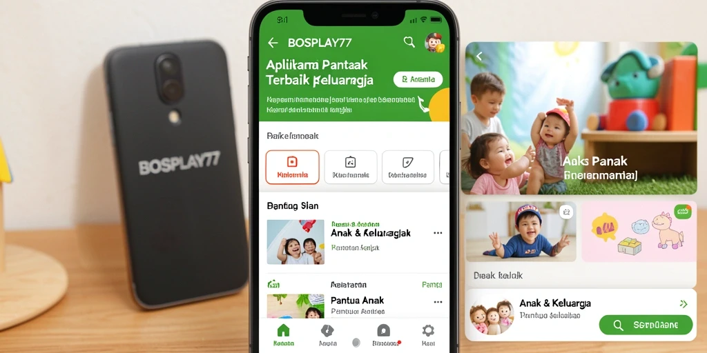 Antarmuka aplikasi BOSPLAY77 yang sederhana dan memudahkan pemantauan anak.