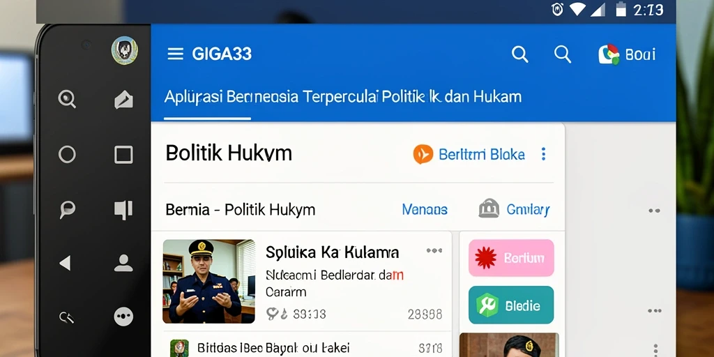 Tampilan antarmuka GIGA33 yang informatif dan menarik.