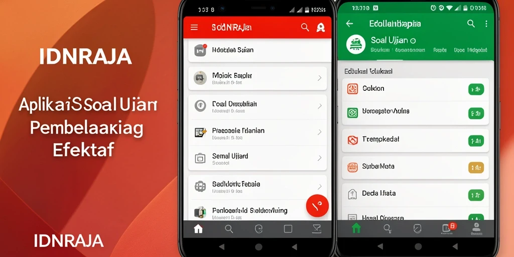 Antarmuka pengguna aplikasi IDNRAJA yang menarik dan informatif.