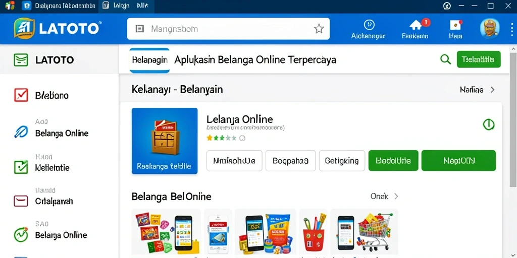 Tampilan antarmuka LATOTO yang user-friendly untuk belanja online.