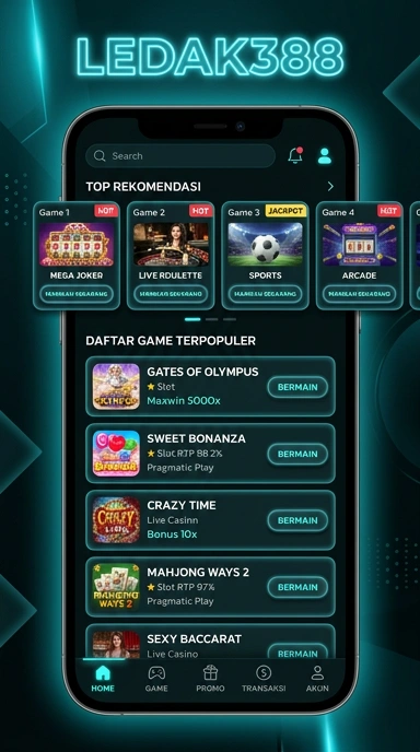 Tampilan katalog aplikasi ledak388
